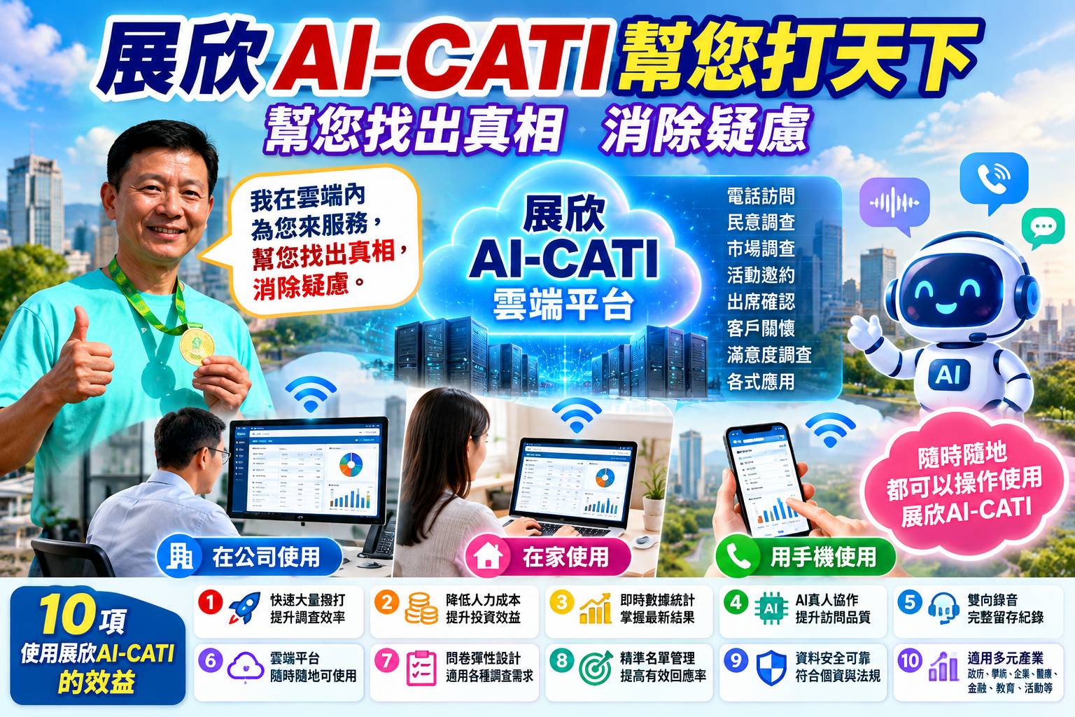 展欣 AI-CATI 幫您打天下宣傳圖